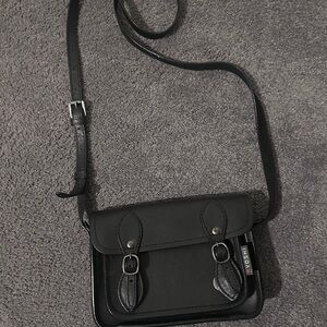 Black Leather Crossbody Bag
